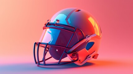 Fototapeta premium An abstract and cute 3D design of a football helmet AI generated illustration