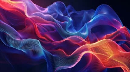 Fototapeta premium An abstract visualization of a songs lyrics transformed into shapes AI generated illustration