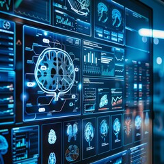 Obraz premium Multiple Screens Displayed on Computer Screen