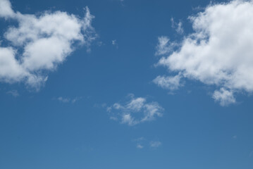 Fototapeta premium The sky is blue and clear with no clouds. The sun is shining brightly, making the sky look even brighter. Scene is peaceful and serene, as if the world is taking a break from the hustle