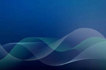 Gradient blend wavy abstract background. Blended gradient of blue hues. Great for backgrounds for web and presentation designs. 