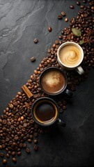 Obraz na płótnie Canvas coffee beans on a background. generative ai