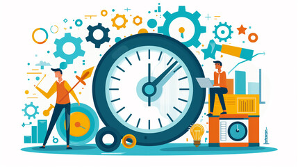 Animated Concept of Time Management and Productivity Enhancement