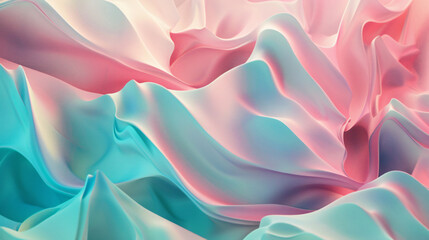 Pink and Turquoise Abstract 3D Wallpaper
