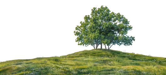 Obraz premium Lush Greenery Landscape Clear Day