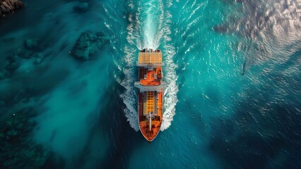 Strengthening security measures in the maritime industry to combat piracy and safeguard international waters. Concept Maritime Security, Combatting Piracy, International Waters, Safety Measures - obrazy, fototapety, plakaty