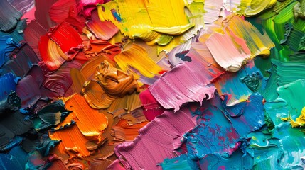 Fototapeta premium Chromatic and multi-colored palette AI generated illustration