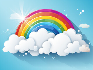 speech bubble with a rainbow background