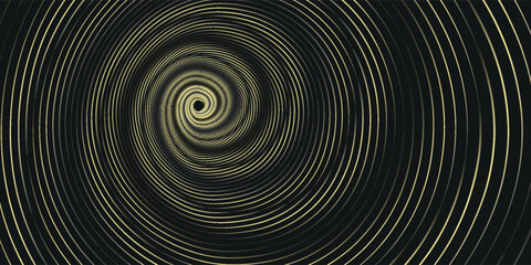 3D green techno abstract background overlap layer on dark space with glowing circles lines decoration. Modern graphic design element future style concept for banner, flyer, card, or brochure cover