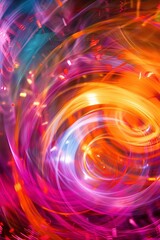 Vivid abstract background with swirling patterns and pulsating colors