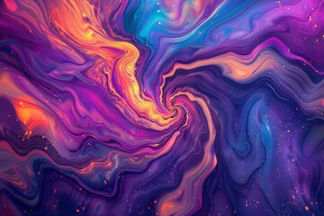 Surreal wallpaper featuring hypnotic swirls and pulsating colors that draw the viewer in - obrazy, fototapety, plakaty