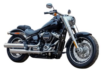 Black cruiser motorcycle