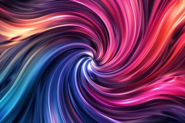 Surreal and futuristic background with swirling vortexes and vibrant colors, creating a hypnotic effect - obrazy, fototapety, plakaty