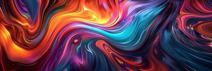 Psychedelic background with pulsating colors and morphing shapes that create a mesmerizing effect