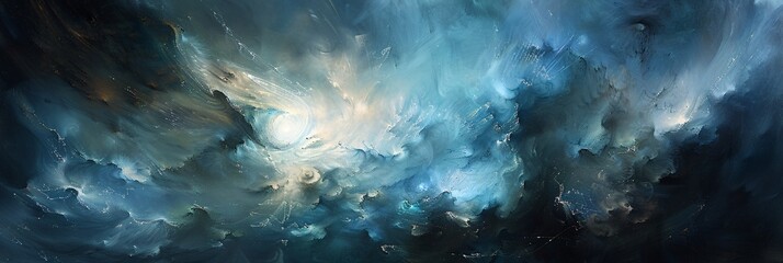Delve into an ethereal dreamscape where abstract forms float amidst the vastness of outer space