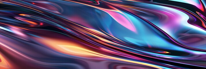 Chrome-inspired abstract wallpaper with hypnotic patterns and iridescent colors, creating a mesmerizing visual experience