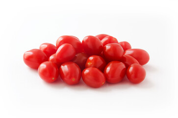 Grape tomatoes isolated on white background