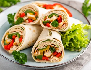 chicken and pepper wrap