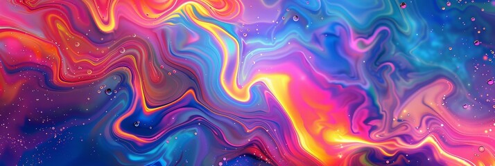 Psychedelic background featuring vibrant colors and morphing shapes