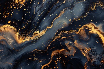 Luxurious and opulent abstract background with shimmering gold accents, creating a sense of grandeur - obrazy, fototapety, plakaty