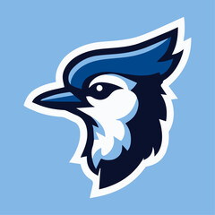 Blue Jay Vector Sports Mascot Logo: Bold & Lively Emblem for Energetic Team Spirit