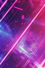 Abstract background with neon lights and futuristic elements, creating a dynamic and energetic atmosphere - obrazy, fototapety, plakaty