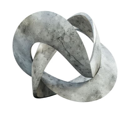 Textured white infinity loop