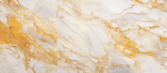 Macro photography of white and gold marble texture