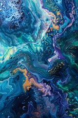 Immerse yourself in a surreal world of oceanic textures and psychedelic swirls