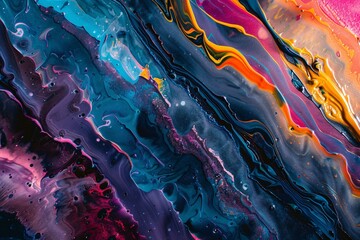 Immerse yourself in a captivating dreamscape where abstract forms meld with the vibrant hues of the rainbow