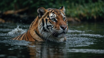 Tiger in the water
