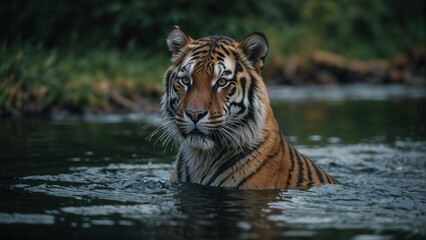 Tiger in the water