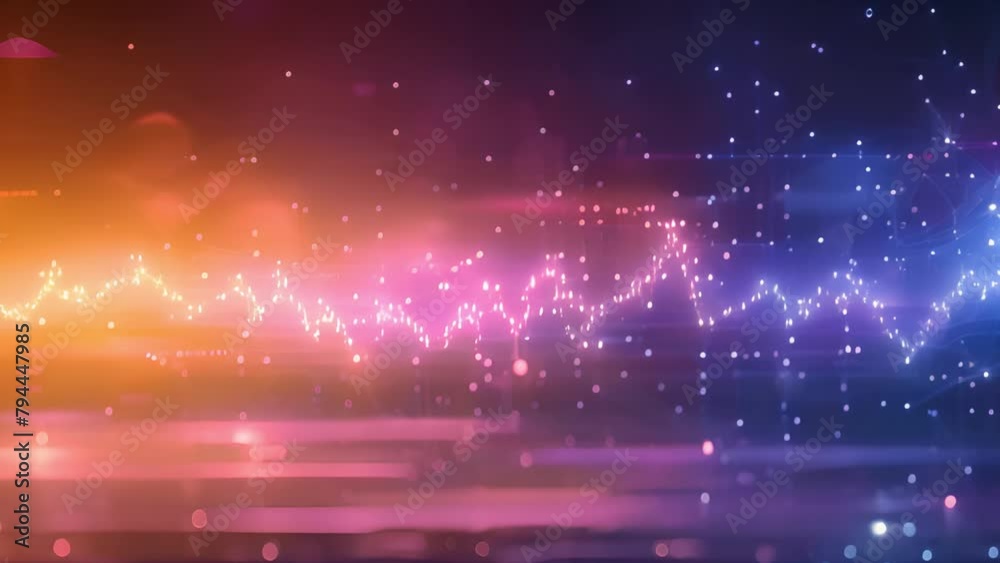 Fototapete Vibrant Abstract Data Analysis Visualization With Dynamic Lines and Dots
