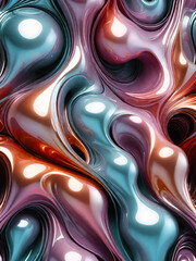 Abstract shiny 3d rendered glossy round shapes background.