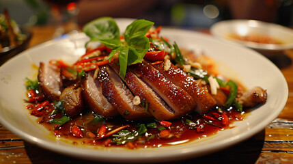 The Famous Thai Menu Spicy roast duck
