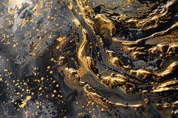 Witness the enigmatic allure of abstract metal textures, where polished surfaces shimmer with an otherworldly glow