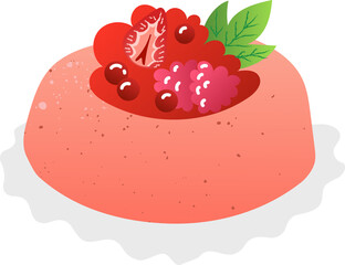 Savarin dessert for sweet breakfast