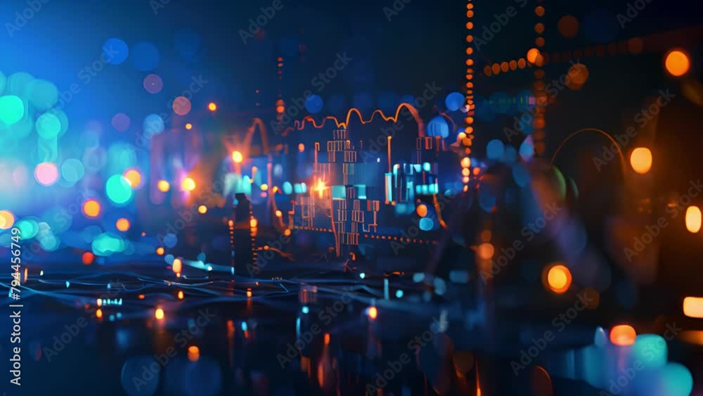 Aufkleber intricate network of fiber optic cables and lights representing digital connectivity