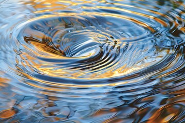 Explore the hypnotic allure of abstract water patterns, where undulating waves form intricate designs that captivate the imagination - obrazy, fototapety, plakaty