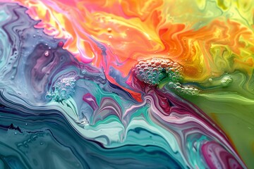 Dive into the mesmerizing world of abstract water art, where fluid shapes and vibrant colors create an immersive visual experience