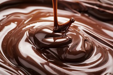 Delve into the depths of liquid chocolate, swirling in delicious ecstasy, tempting you to lose yourself in its sweet embrace