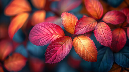 Vibrant autumn leaves backdrop