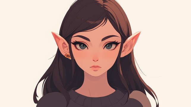 A charming and adorable elf character illustrated in 2d style is depicted against a clean white background