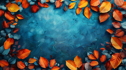 Vibrant autumn leaves backdrop