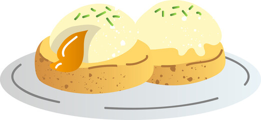 Eggs benedict for tasty lunch