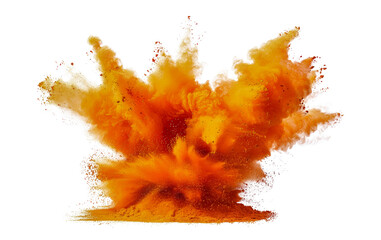 Explosive orange powder burst