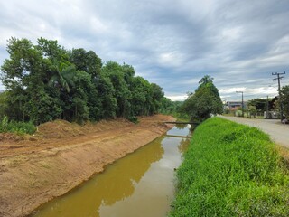 Fototapeta na wymiar river in the countryside