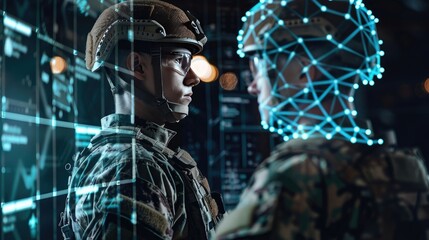 digital interoperability on the battlefield, showcasing lean services architecture and software integration for enhanced operational efficiency and communication.