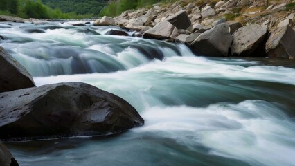 Fototapeta premium waterfall in the mountains