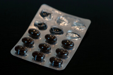 Plaquette de médicaments marrons